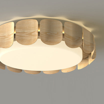 Contemporary Retro Round Curved Iron Acrylic LED Flush Mount Ceiling Light For Living Room