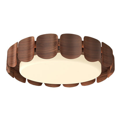 Contemporary Retro Round Curved Iron Acrylic LED Flush Mount Ceiling Light For Living Room