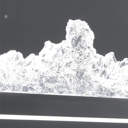 Contemporary Luxury Long Iceberg Aluminum Platinum LED Island Light Chandelier For Dining Room