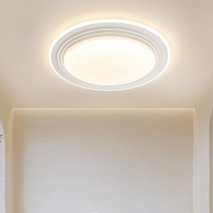 Modern Minimalist Round Iron Acrylic LED Flush Mount Ceiling Light For Living Room
