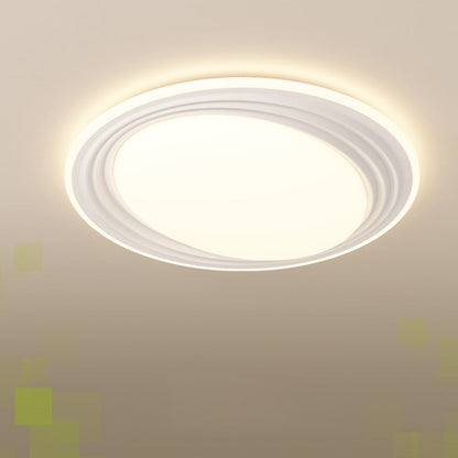 Modern Minimalist Round Iron Acrylic LED Flush Mount Ceiling Light For Living Room