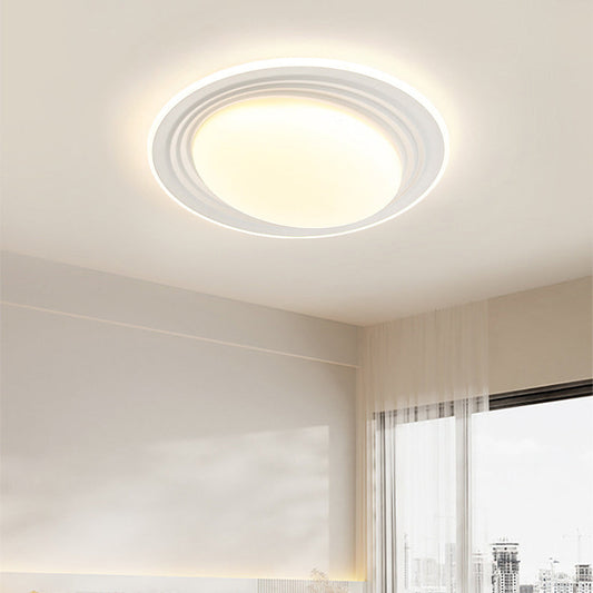 Modern Minimalist Round Iron Acrylic LED Flush Mount Ceiling Light For Living Room