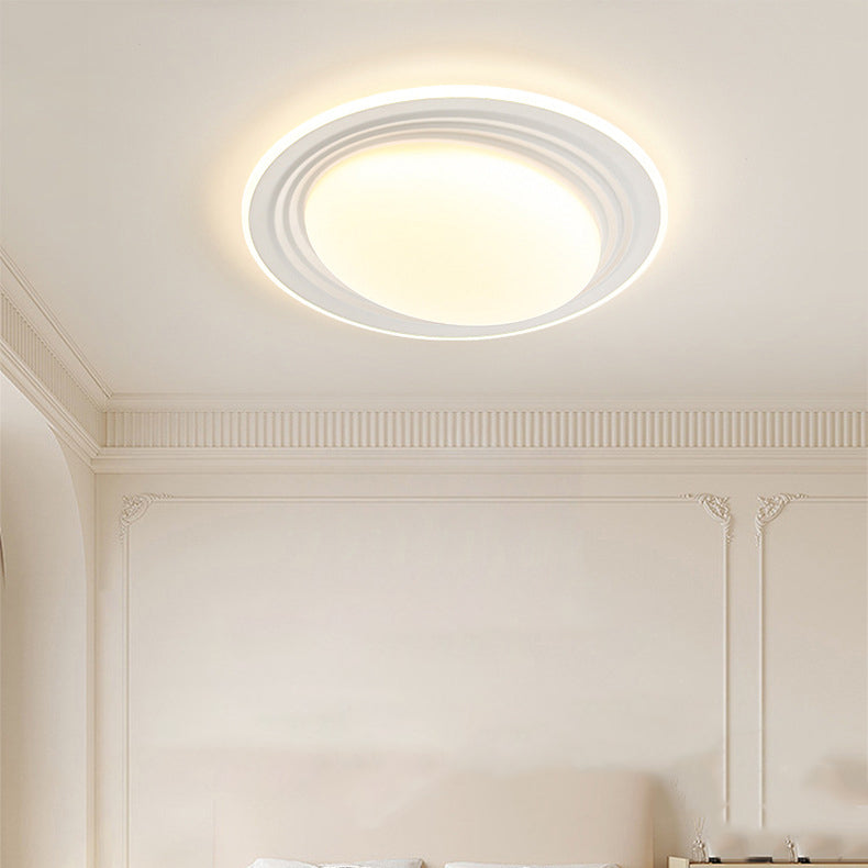 Modern Minimalist Round Iron Acrylic LED Flush Mount Ceiling Light For Living Room