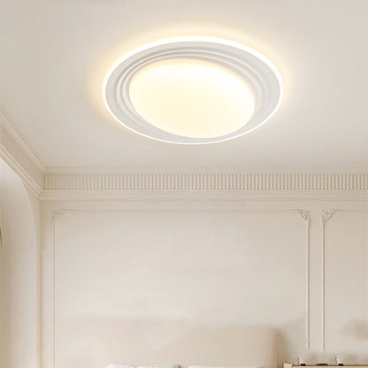 Modern Minimalist Round Iron Acrylic LED Flush Mount Ceiling Light For Living Room