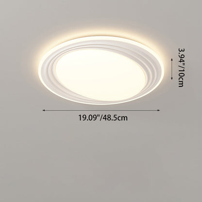Modern Minimalist Round Iron Acrylic LED Flush Mount Ceiling Light For Living Room