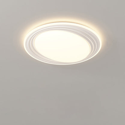 Modern Minimalist Round Iron Acrylic LED Flush Mount Ceiling Light For Living Room