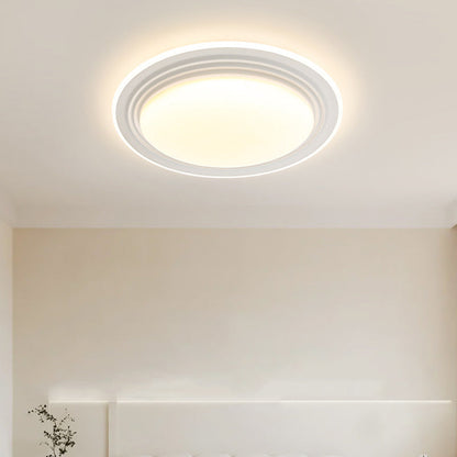 Modern Minimalist Round Iron Acrylic LED Flush Mount Ceiling Light For Living Room