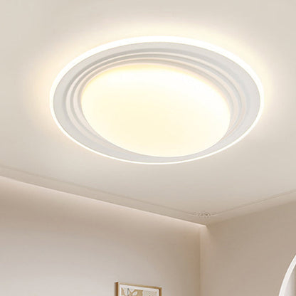 Modern Minimalist Round Iron Acrylic LED Flush Mount Ceiling Light For Living Room