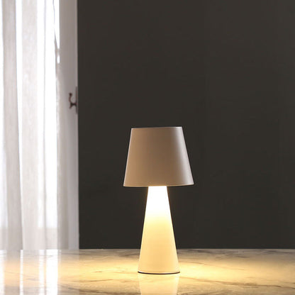 Modern Minimalist Cylinder Iron Acrylic USB LED Table Lamp For Bedroom