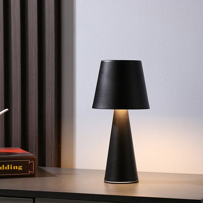 Modern Minimalist Cylinder Iron Acrylic USB LED Table Lamp For Bedroom