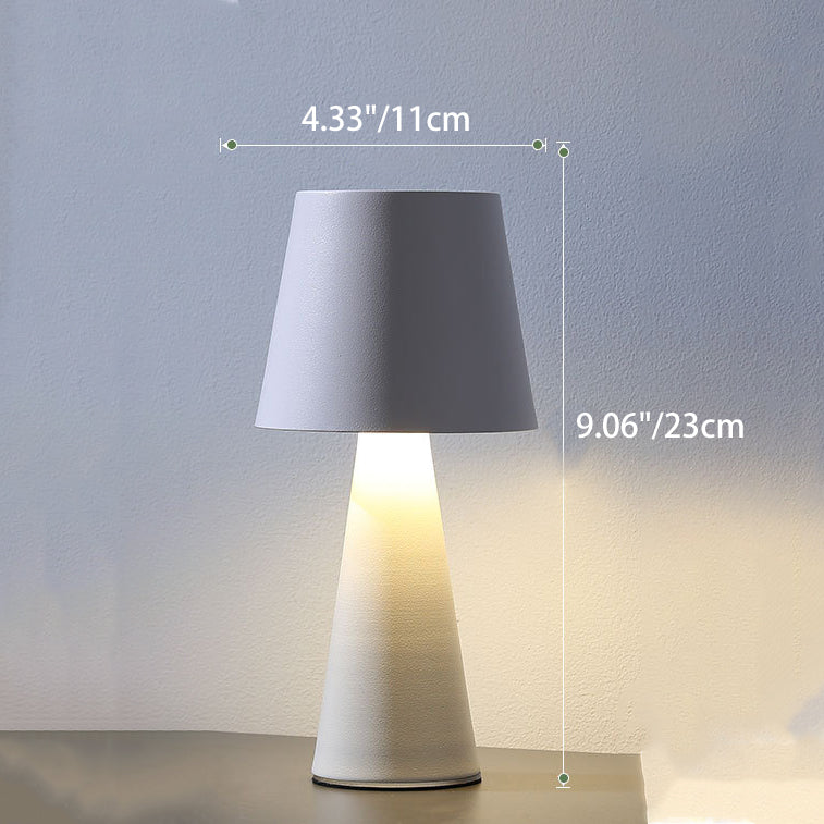 Modern Minimalist Cylinder Iron Acrylic USB LED Table Lamp For Bedroom