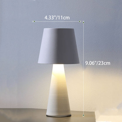 Modern Minimalist Cylinder Iron Acrylic USB LED Table Lamp For Bedroom