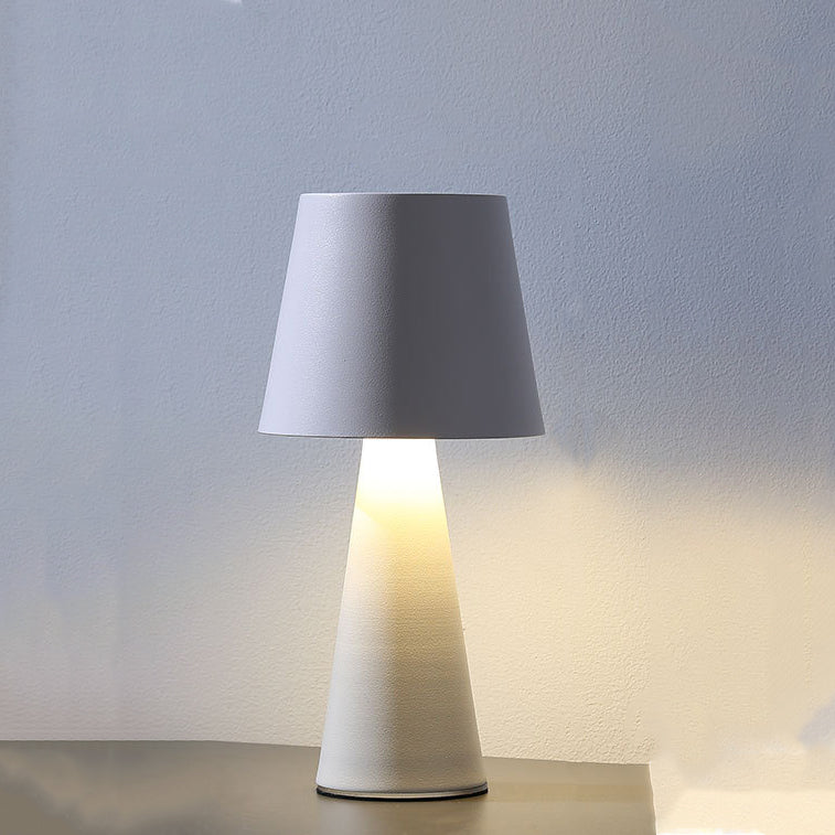 Modern Minimalist Cylinder Iron Acrylic USB LED Table Lamp For Bedroom