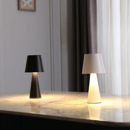 Modern Minimalist Cylinder Iron Acrylic USB LED Table Lamp For Bedroom