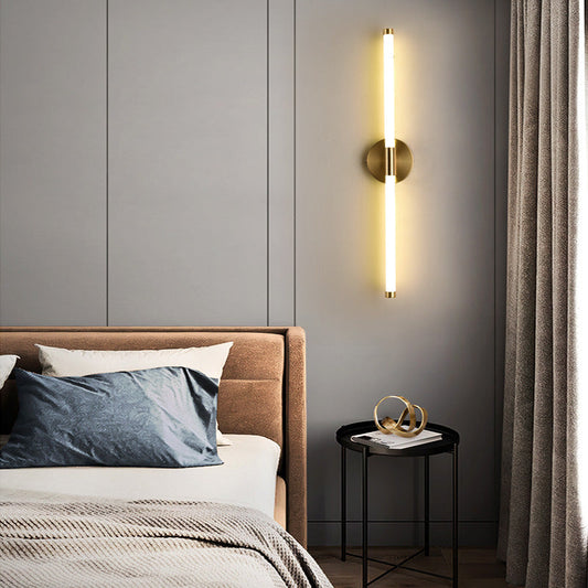 مصباح حائط LED من السيليكون الحديدي ذو القاعدة المستديرة بتصميم عصري بسيط لغرفة النوم 