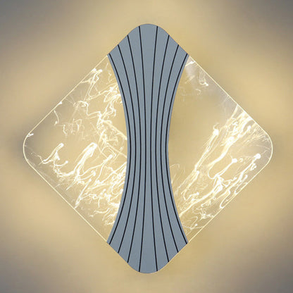 Modern Luxury Round Square Hardware Acrylic LED Wall Sconce Lamp For Living Room