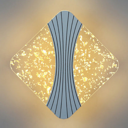 Modern Luxury Round Square Hardware Acrylic LED Wall Sconce Lamp For Living Room