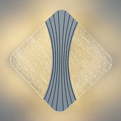 Modern Luxury Round Square Hardware Acrylic LED Wall Sconce Lamp For Living Room