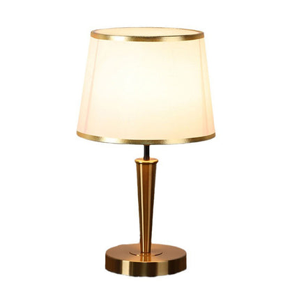Contemporary Luxury Drum Iron Fabric Linen 1-Light Table Lamp For Living Room
