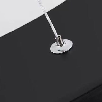 Modern Minimalist Black Halo Ring Iron Acrylic LED Chandelier For Bedside