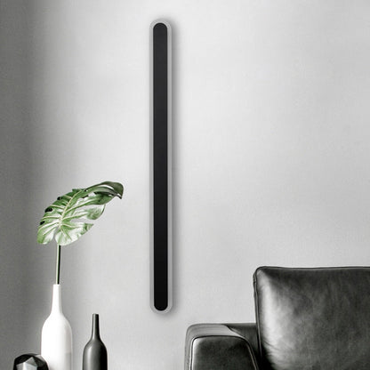 Modern Minimalist Long Oval Strip Acrylic Lampshade Iron LED Wall Sconce Lamp For Living Room