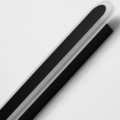 Modern Minimalist Long Oval Strip Acrylic Lampshade Iron LED Wall Sconce Lamp For Living Room