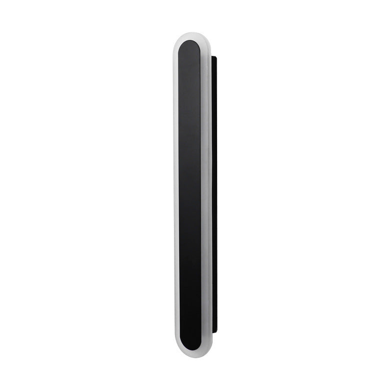 Modern Minimalist Long Oval Strip Acrylic Lampshade Iron LED Wall Sconce Lamp For Living Room