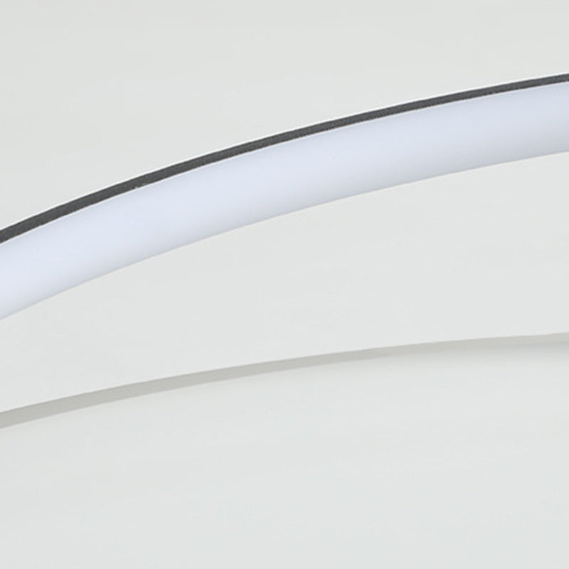 Contemporary Nordic Iron Acrylic Circle Ring LED Flush Mount Ceiling Light For Bedroom