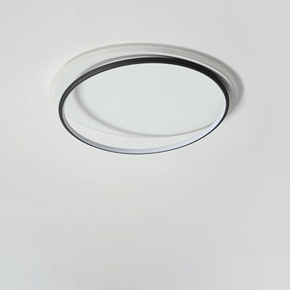 Contemporary Nordic Iron Acrylic Circle Ring LED Flush Mount Ceiling Light For Bedroom