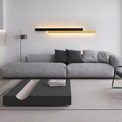 Modern Minimalist Double Long Strip Acrylic Iron LED Wall Sconce Lamp For Bedroom