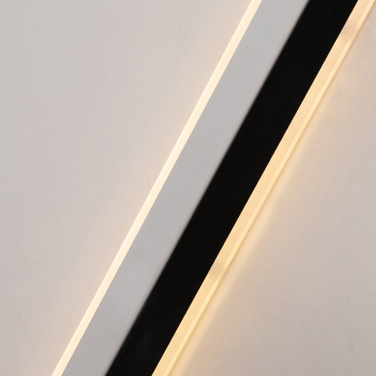 Modern Minimalist Double Long Strip Acrylic Iron LED Wall Sconce Lamp For Bedroom