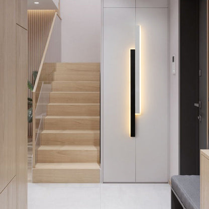 Modern Minimalist Double Long Strip Acrylic Iron LED Wall Sconce Lamp For Bedroom