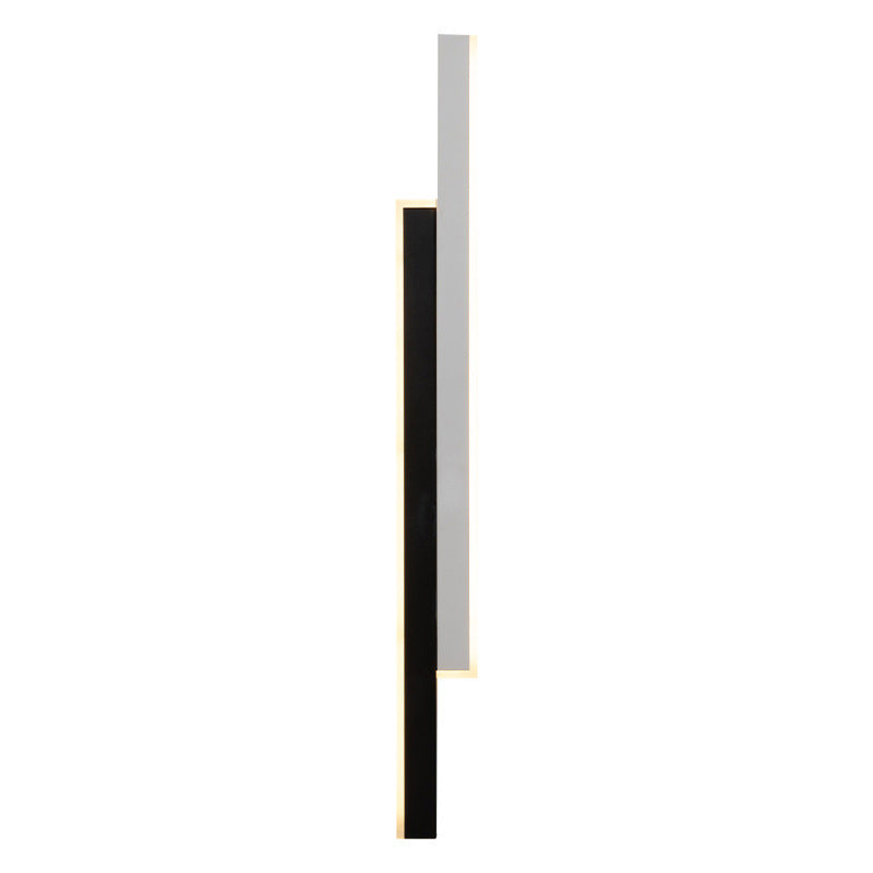 Modern Minimalist Double Long Strip Acrylic Iron LED Wall Sconce Lamp For Bedroom