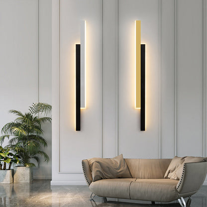 Modern Minimalist Double Long Strip Acrylic Iron LED Wall Sconce Lamp For Bedroom