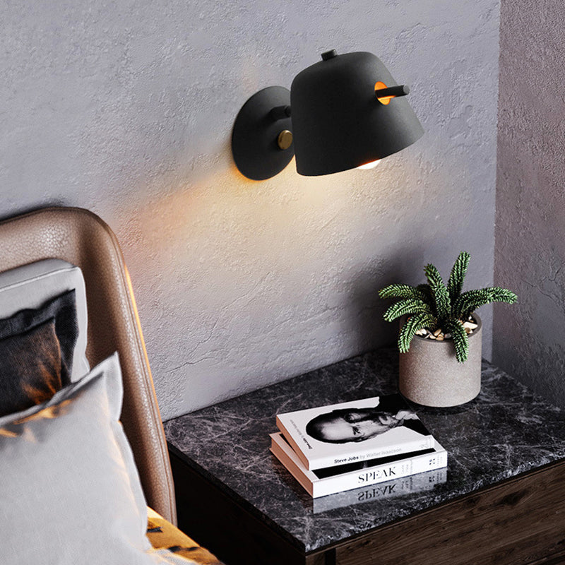 Contemporary Nordic Round Bowl Iron Frame 1-Light For Living Room