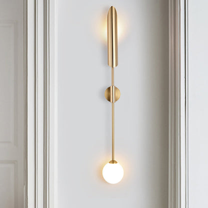 Modern Luxury Geometric Golden Arrow Iron Glass 1/2 Light Wall Sconce Lamp For Bedroom