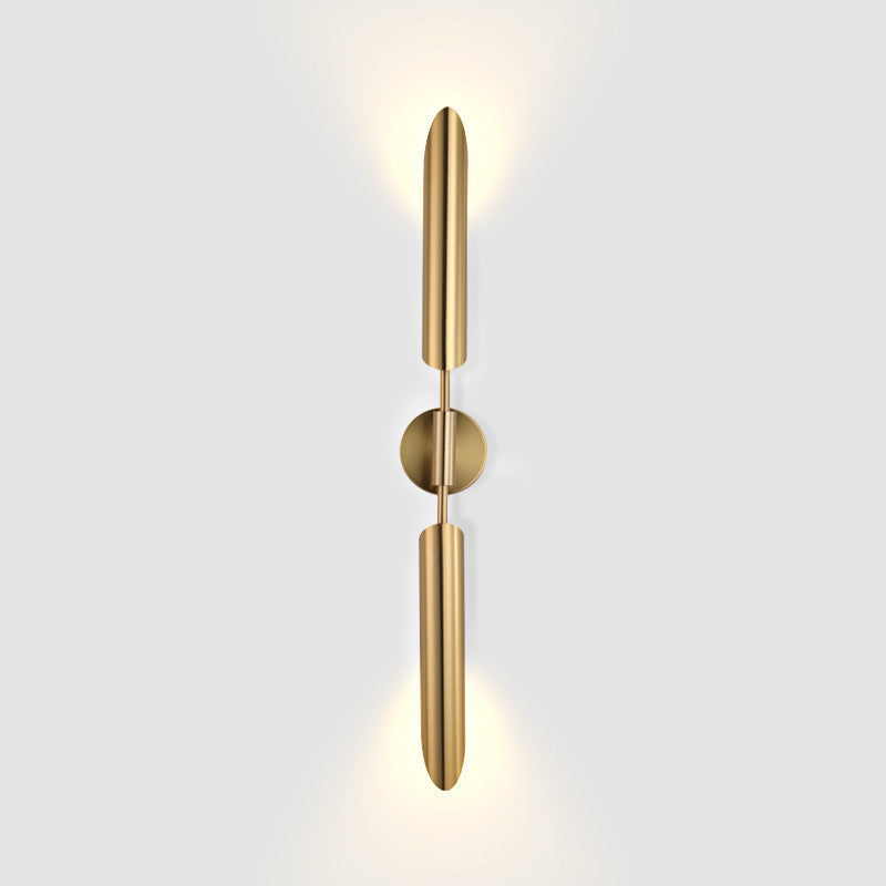 Modern Luxury Geometric Golden Arrow Iron Glass 1/2 Light Wall Sconce Lamp For Bedroom
