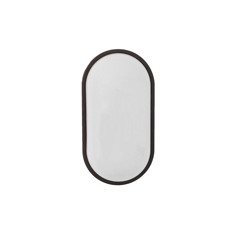 Modern Minimalist Waterproof Oval PP PC LED Wall Sconce Lamp For Outdoor
