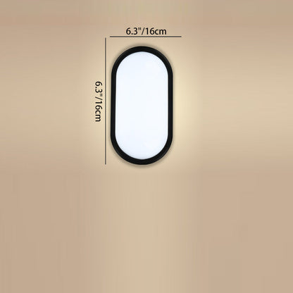 Modern Minimalist Waterproof Oval PP PC LED Wall Sconce Lamp For Outdoor