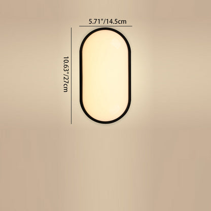 Modern Minimalist Waterproof Oval PP PC LED Wall Sconce Lamp For Outdoor