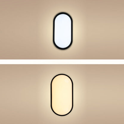 Modern Minimalist Waterproof Oval PP PC LED Wall Sconce Lamp For Outdoor