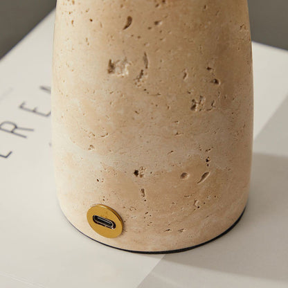Contemporary Creative USB Rechargeable Mushroom Arc Stone LED Table Lamp For Bedroom