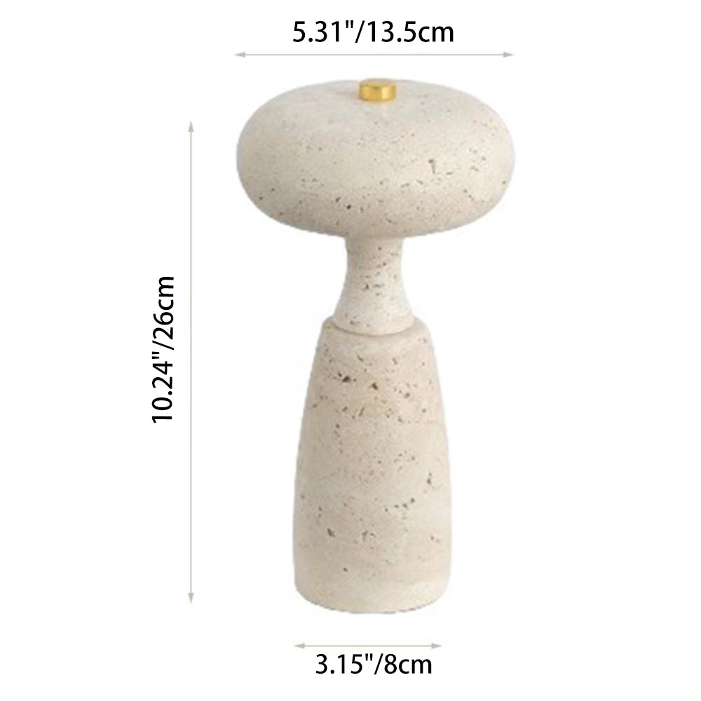 Contemporary Creative USB Rechargeable Mushroom Arc Stone LED Table Lamp For Bedroom