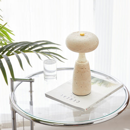 Contemporary Creative USB Rechargeable Mushroom Arc Stone LED Table Lamp For Bedroom
