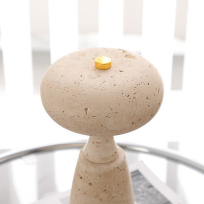 Contemporary Creative USB Rechargeable Mushroom Arc Stone LED Table Lamp For Bedroom