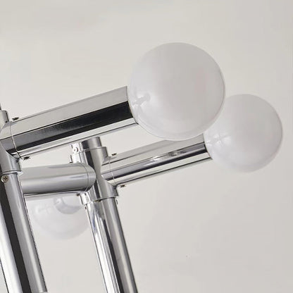 Modern Mid-Century Sputnik Iron Frame Acrylic Ball Shade 10/13-Light Chandelier For Living Room