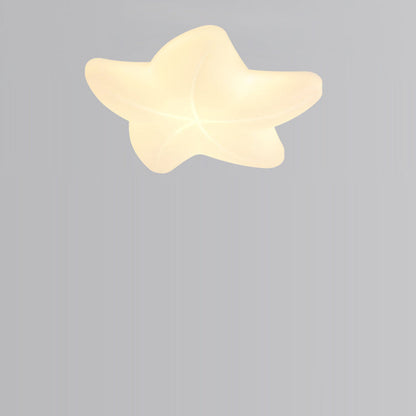 Contemporary Creative Kids Star Iron PE LED Flush Mount Ceiling Light For Living Room