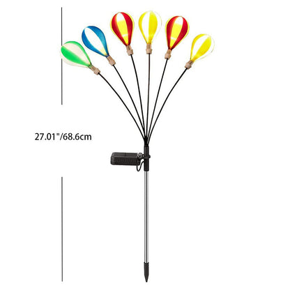 Contemporary Creative Solar Balloon Branch Iron Plastic LED Lawn Landscape Light For Garden