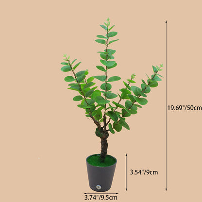 Contemporary Creative Faux Tree Blade Plastic LED Table Lamp For Bedroom