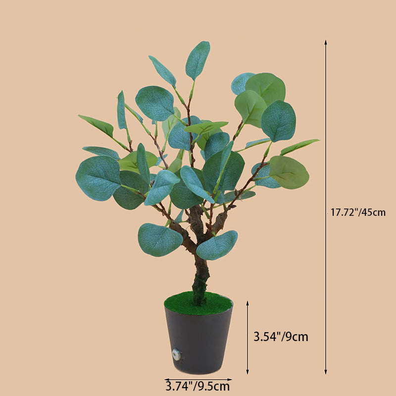 Contemporary Creative Faux Tree Blade Plastic LED Table Lamp For Bedroom
